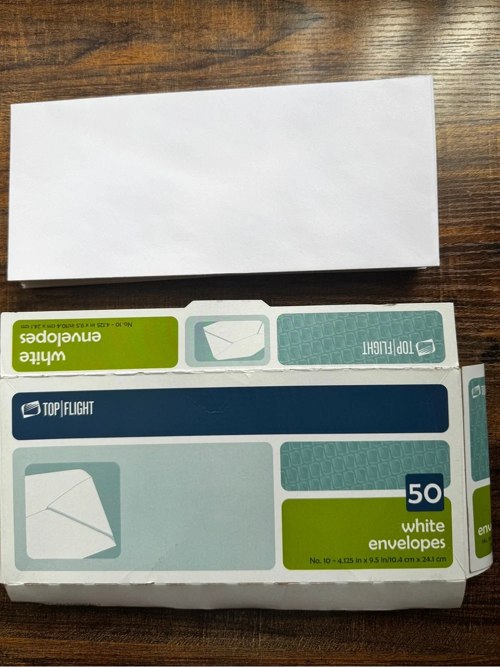 Top Flight No. 10 White Envelopes 47 Count 4.125 x 9.5 Inch Standard Size
